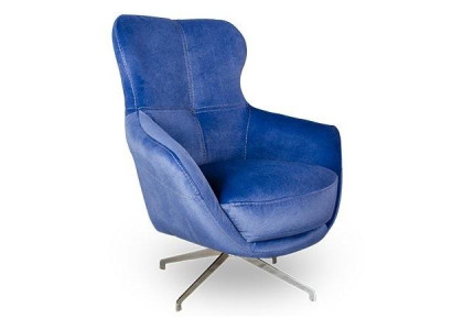 Armchair Color Blue comfortable medium soft luxurious for Living room Relax Club